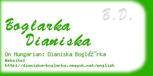 boglarka dianiska business card